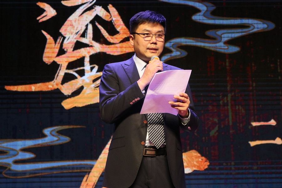 北京外國語大學黨委常委、副校長趙剛在活動現(xiàn)場講話。主辦方供圖