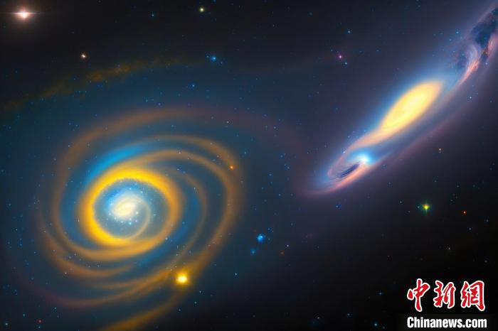 本星系群的三維藝術(shù)圖?！≈锌圃簢?guó)家天文臺(tái) 供圖