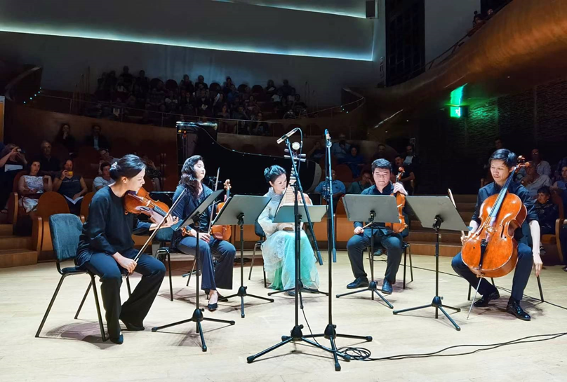 “古老文明的現(xiàn)代回聲——中國(guó)當(dāng)代作曲家室內(nèi)樂作品音樂會(huì)”在意大利舉行。中國(guó)駐意大利使館供圖