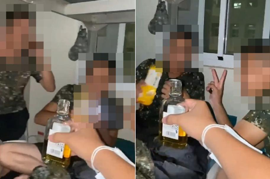 臺(tái)軍在宿舍開“飲酒趴”。圖片來(lái)源：臺(tái)灣“中時(shí)新聞網(wǎng)”。
