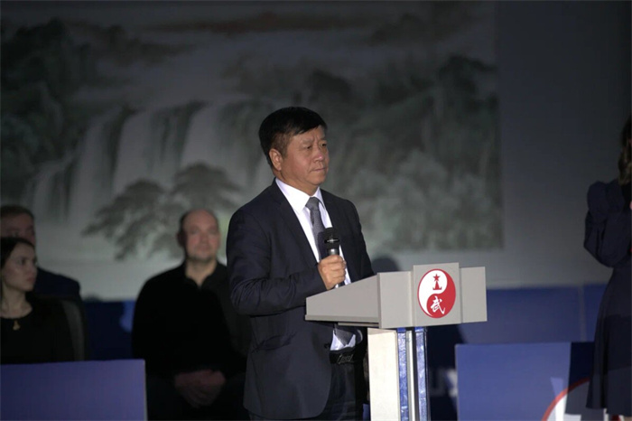 中國駐俄羅斯大使張漢暉致辭。駐俄羅斯大使館供圖
