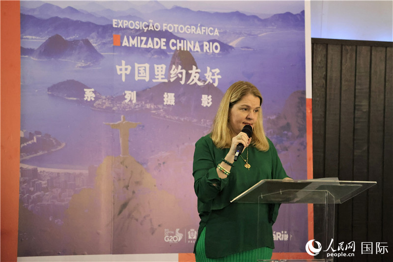 巴西中國創(chuàng)新經(jīng)濟(jì)研究院主席克勞迪婭·亞努齊在活動(dòng)中致辭。人民網(wǎng)記者 時(shí)元皓攝