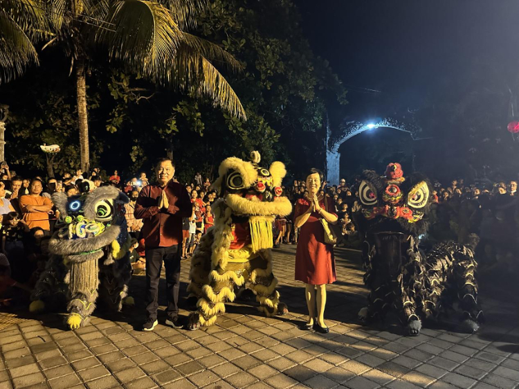 舞獅表演。巴陵康孔子學院供圖