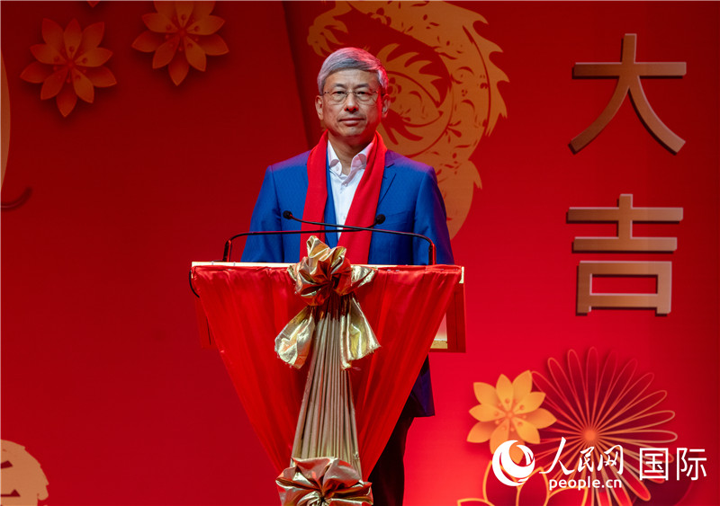 中國駐緬甸大使陳海在新春聯(lián)歡會上致辭-人民網記者謝佳君攝
