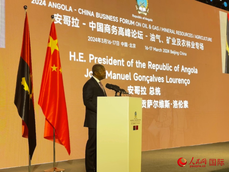 安哥拉總統(tǒng)若昂·曼努埃爾·貢薩爾維斯·洛倫索。人民網(wǎng)記者 張榮攝