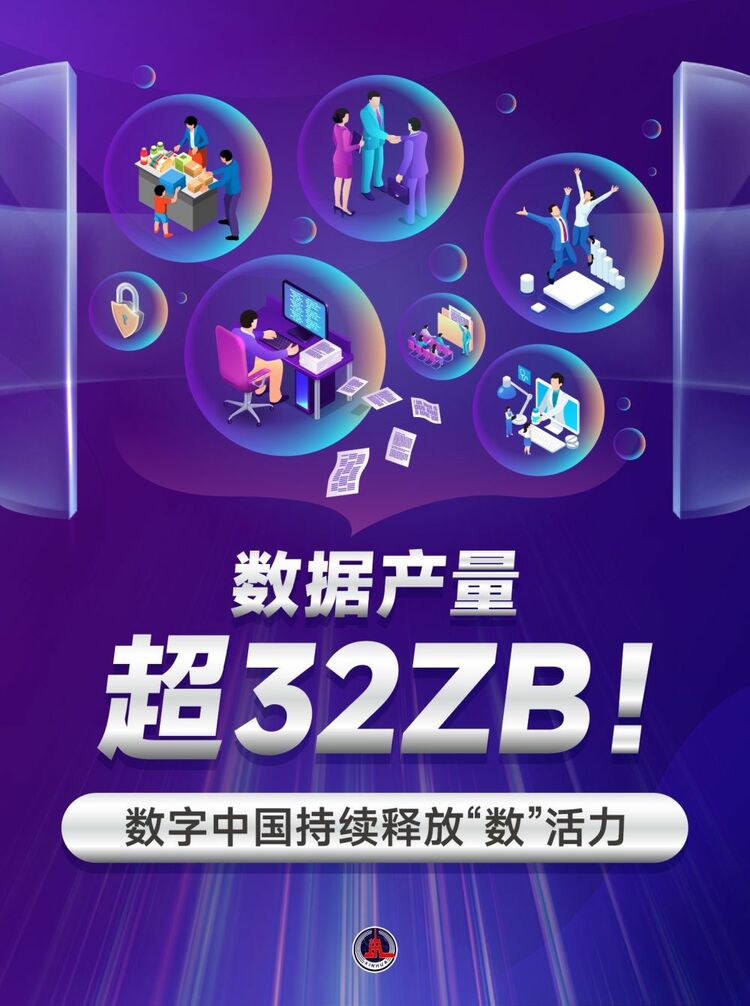 新華鮮報(bào)｜數(shù)據(jù)產(chǎn)量超32ZB！數(shù)字中國(guó)持續(xù)釋放“數(shù)”活力