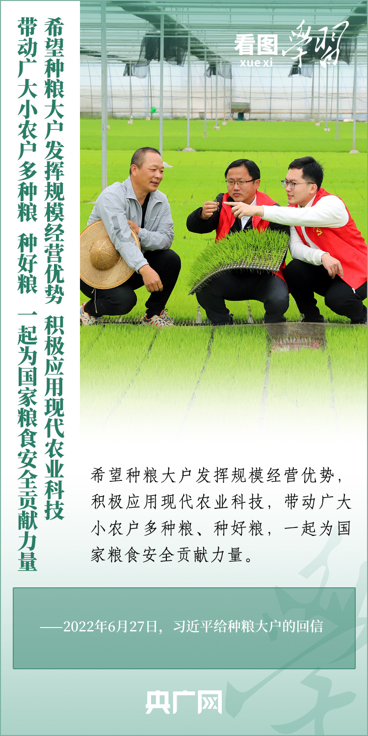看圖學(xué)習(xí)丨推廣良田、良種、良法、良機(jī) 給農(nóng)業(yè)現(xiàn)代化插上科技的翅膀