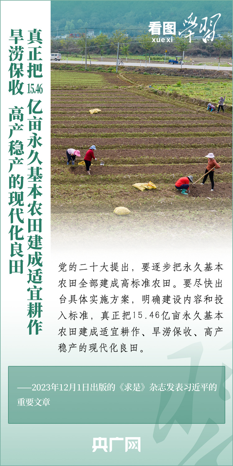 看圖學(xué)習(xí)丨推廣良田、良種、良法、良機(jī) 給農(nóng)業(yè)現(xiàn)代化插上科技的翅膀