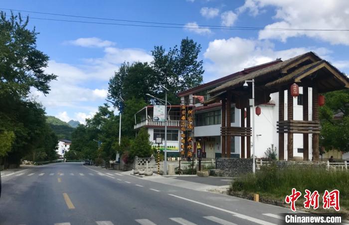2020年6月10日，隴南康縣王壩鎮(zhèn)境內的美麗鄉(xiāng)村一隅，道路干凈整潔，房屋風格古樸。(資料圖) 閆姣 攝