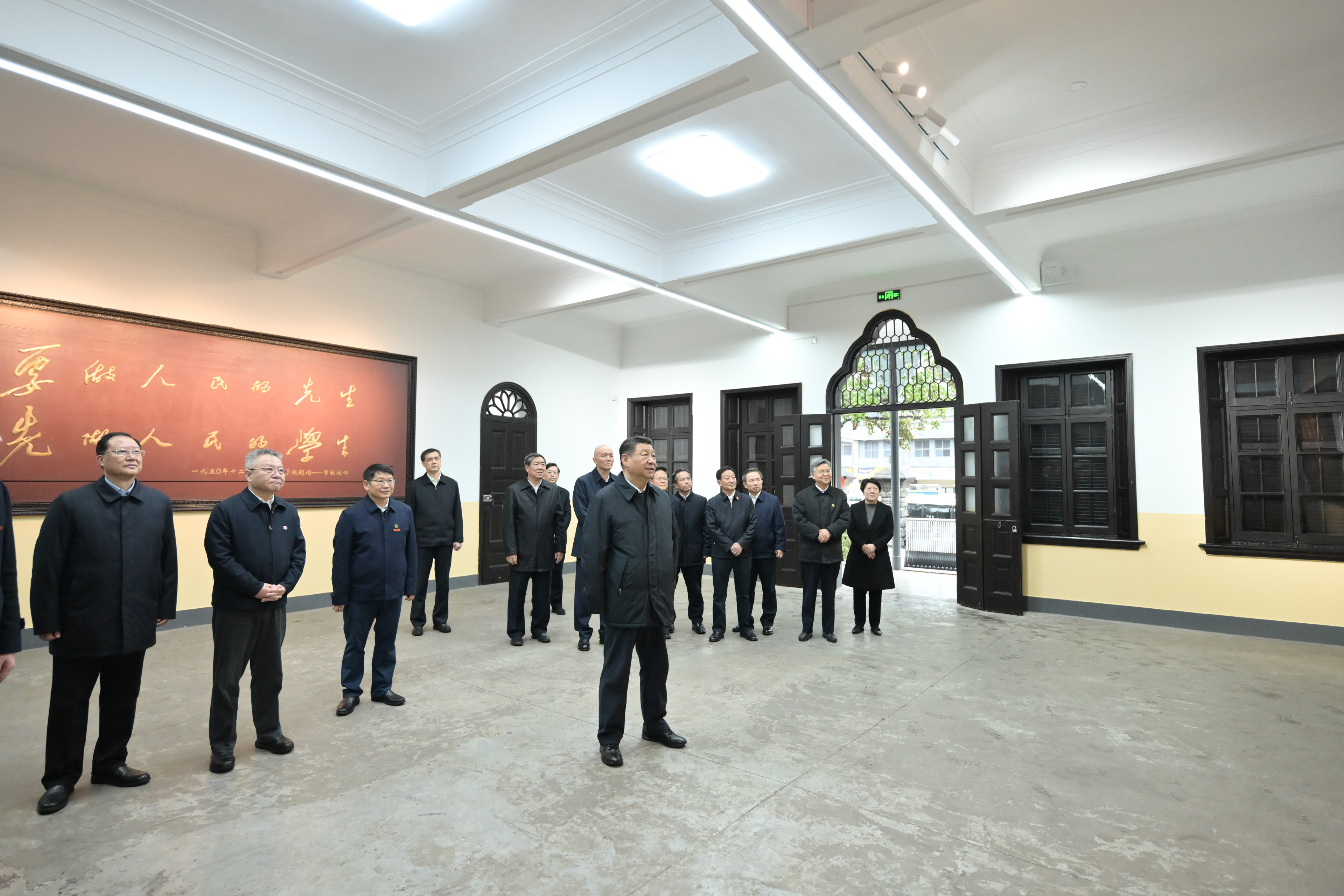 3月18日，習(xí)近平總書記在湖南第一師范學(xué)院（城南書院校區(qū)）考察。