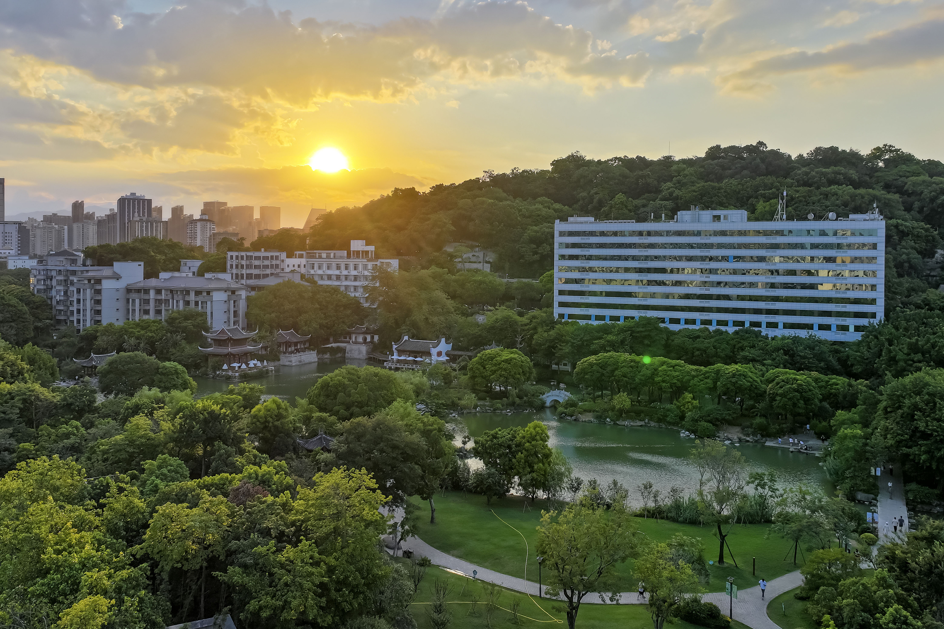 2024年7月17日，福州市鼓樓區(qū)黎明湖生態(tài)濕地公園。