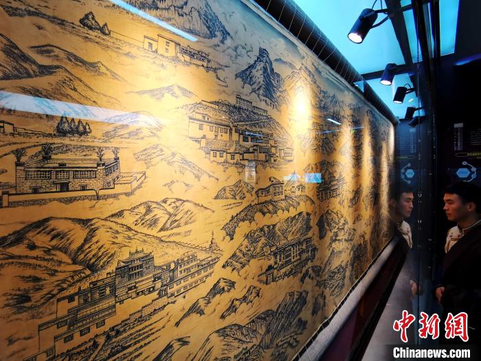 圖為歷代藏醫(yī)藥學教育機構展示?！?zhí)砀?攝