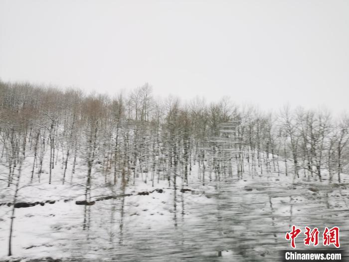 圖為青海青沙山區(qū)域被降雪覆蓋?！?zhí)砀?攝