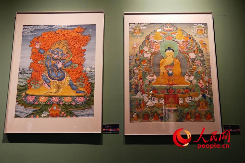 唐卡藝術(shù)作品。人民網(wǎng) 韋衍行攝